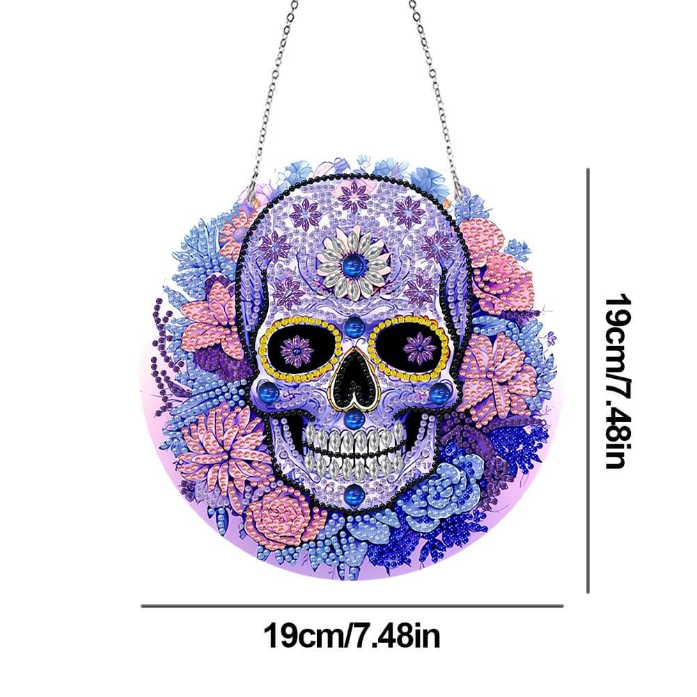 Skull DIY Diamond Painting Vintage Hanging Ornament Size
