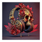 Halloween 5D DIY Diamond painting - Full Round / Square - Skull Earphone