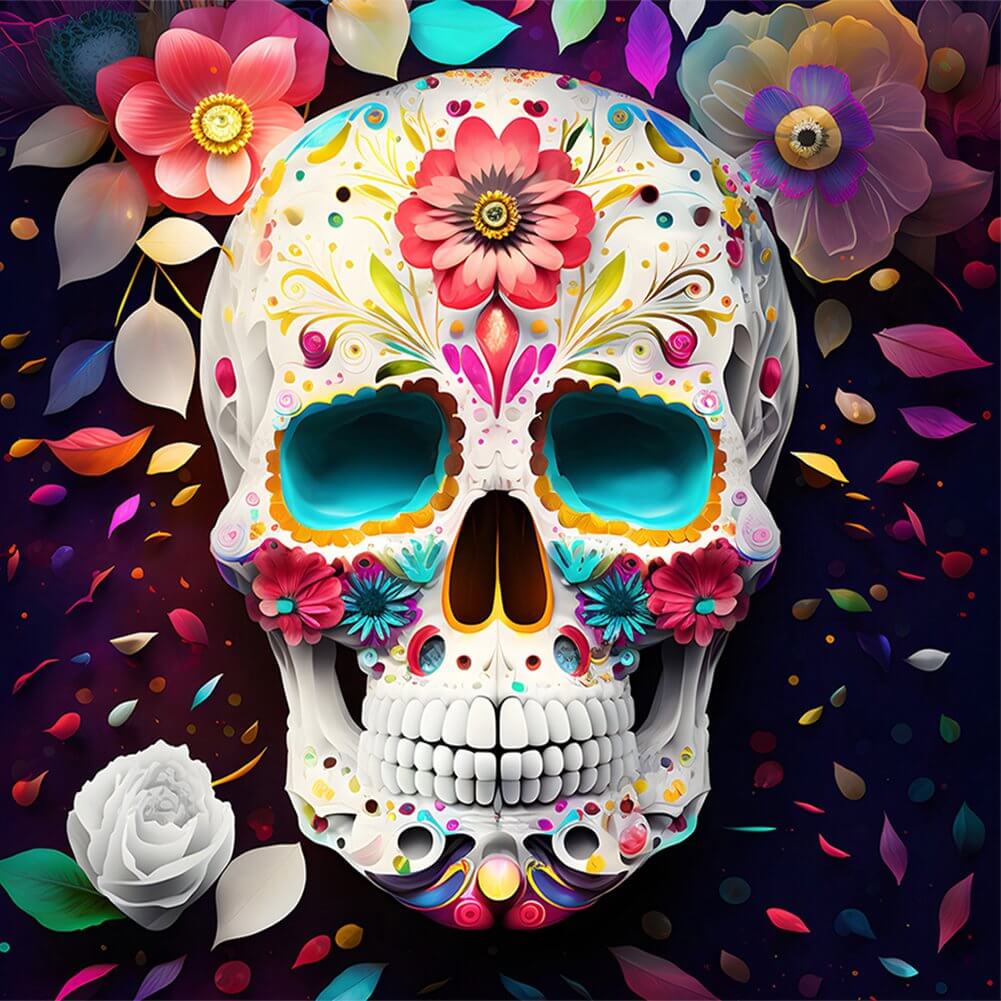 skull halloween diamond painting kit