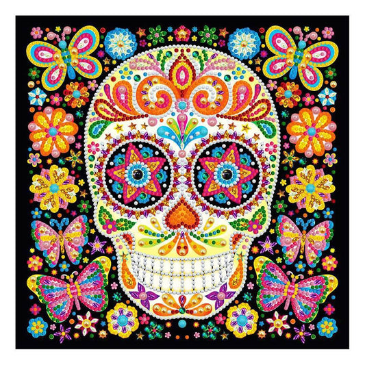 Luminous Diamond Painting - Crystal Rhinestone - Halloween Skull B
