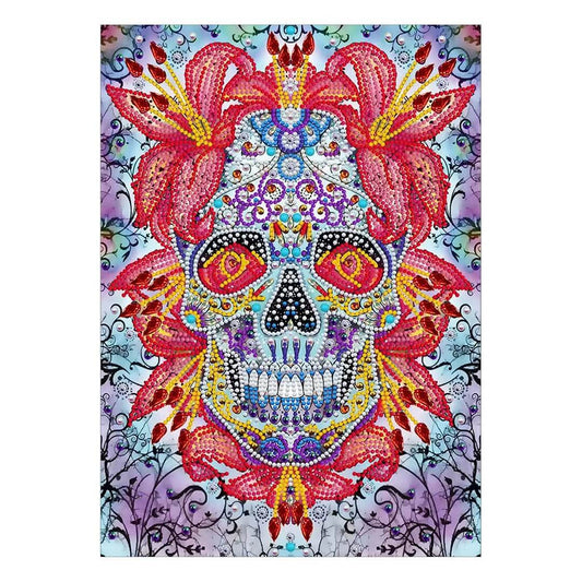 Luminous Diamond Painting - Crystal Rhinestone - Halloween Skull C