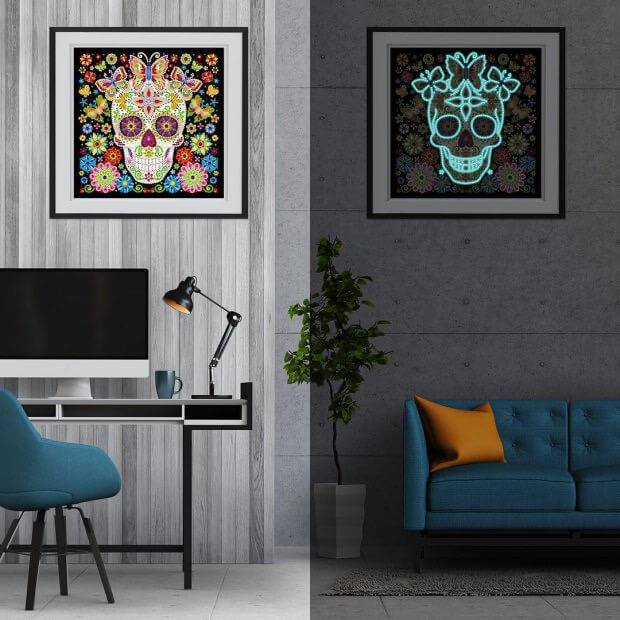 Halloween Skull Luminous Diamond Painting