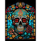 skull stained glass diamond art