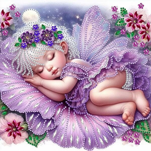DIY Sleeping Angel Crystal Rhinestone Diamond Painting Kit
