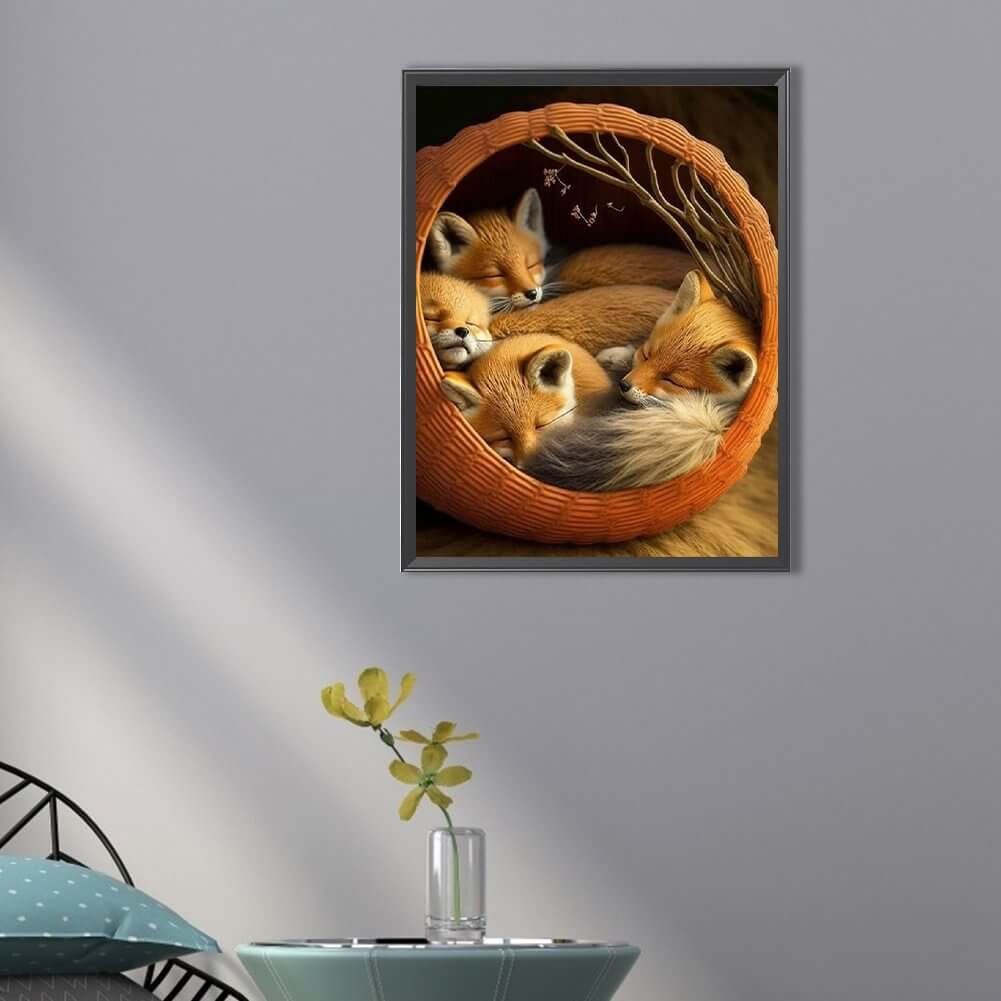Sleeping Fox C Diamond Painting