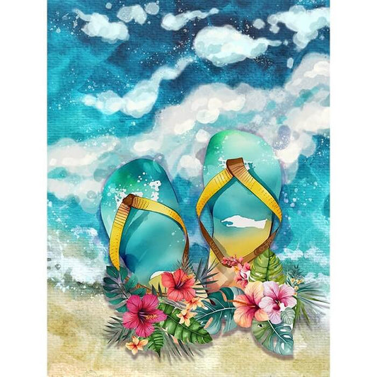 slippers diamond embroidery