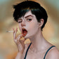    smoking girl 5D full drill diamond art