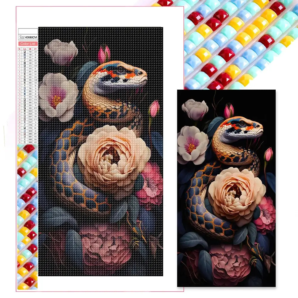 Big Size Diamond Painting - Full Square Drill - Snake (40*80cm)