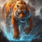 Snarling Tiger Full Round / Square Diamond Painting