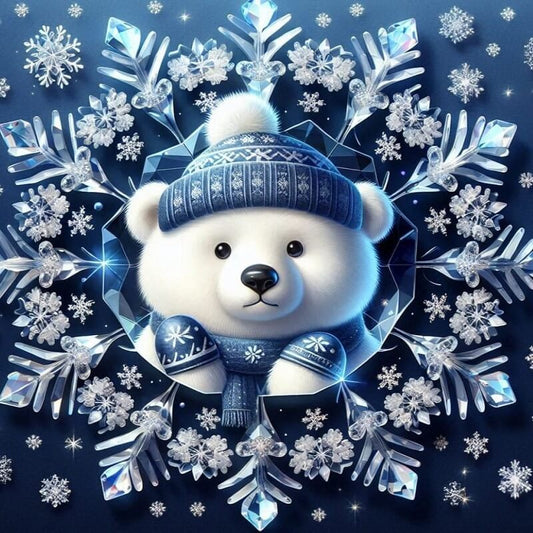 5D DIY Snow Bear Diamond Painting