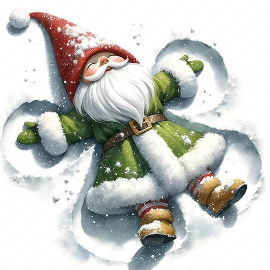 5D DIY Diamond Painting Kit - Full Round / Square - Snow Gnome