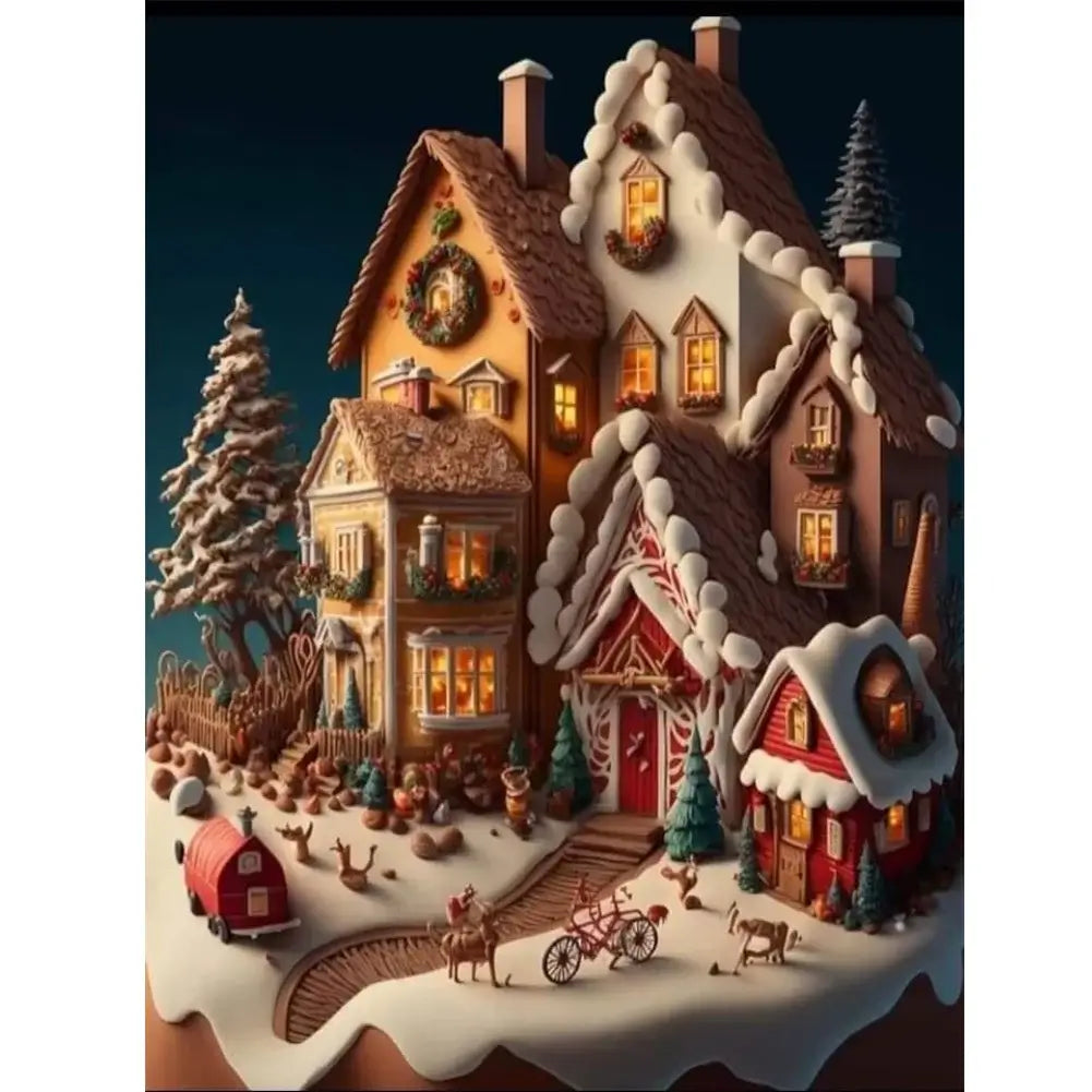 5D DIY Diamond Painting - Full Round / Square - Snow House