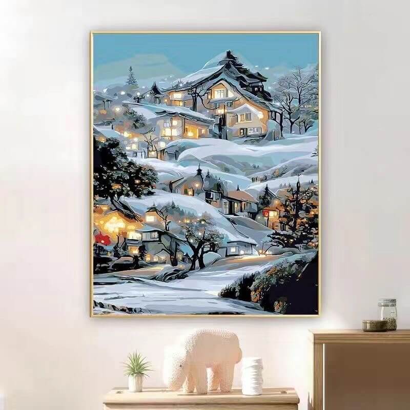 Snow House 5D DIY Bird Diamond Painting Kit