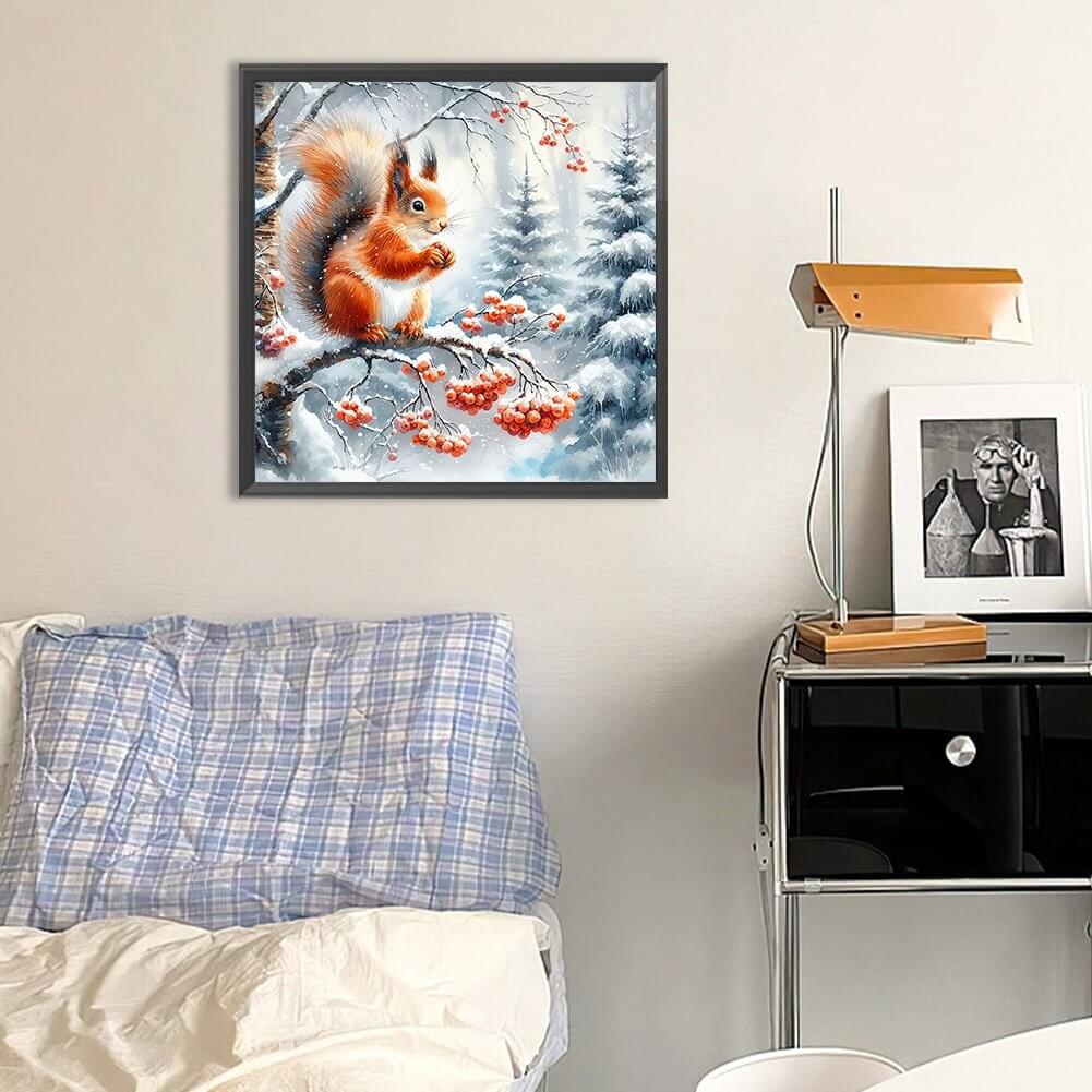 Snow Squirrel 5D DIY Diamond Painting Kit