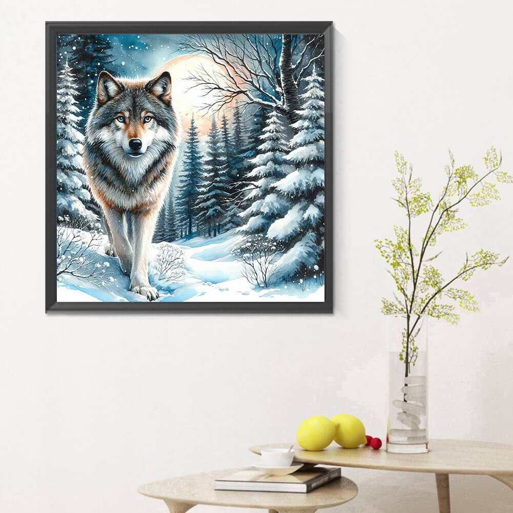 Snow Wolf 5D DIY Diamond Painting Kit