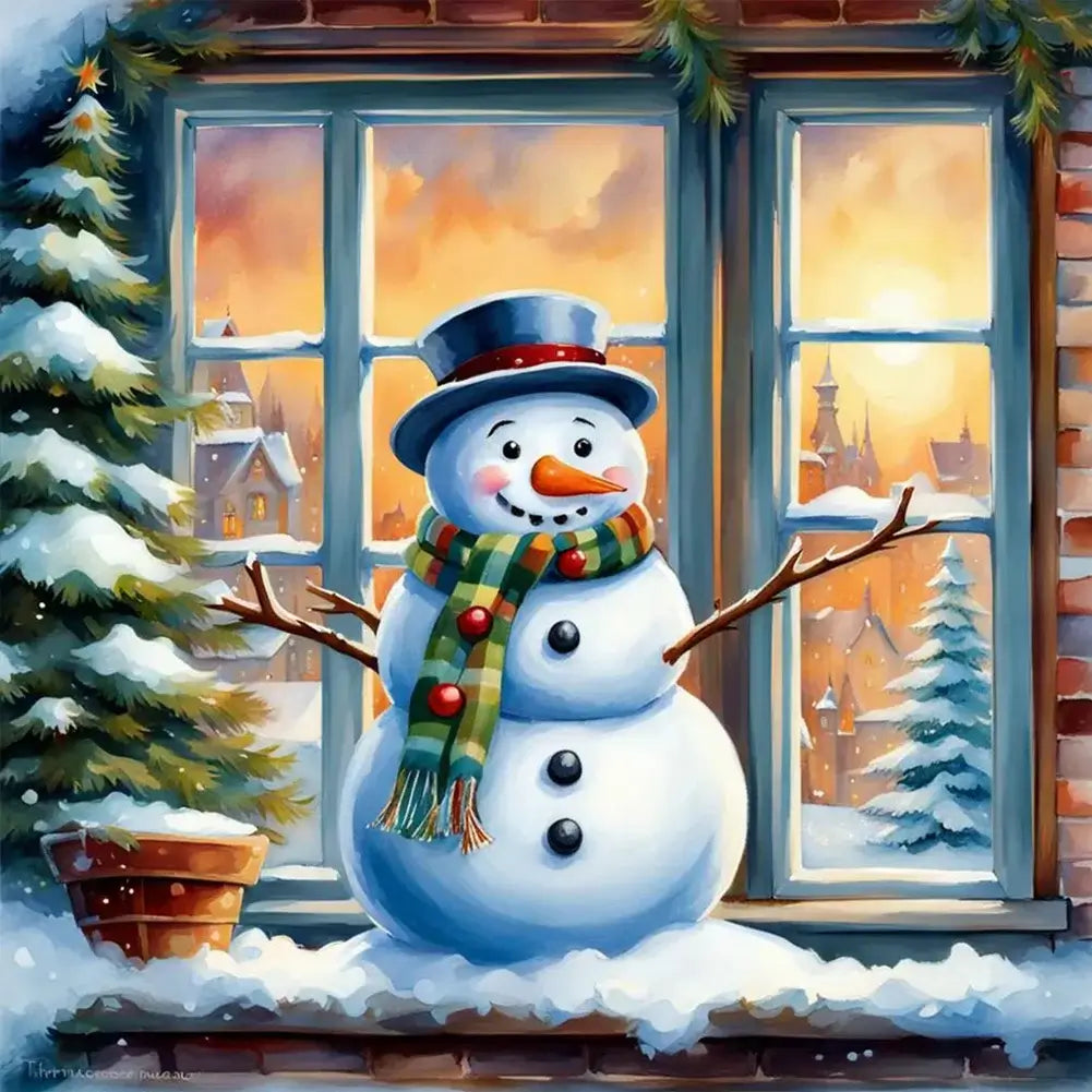 5D DIY Diamond Painting Kit - Full Round / Square - Snowman A