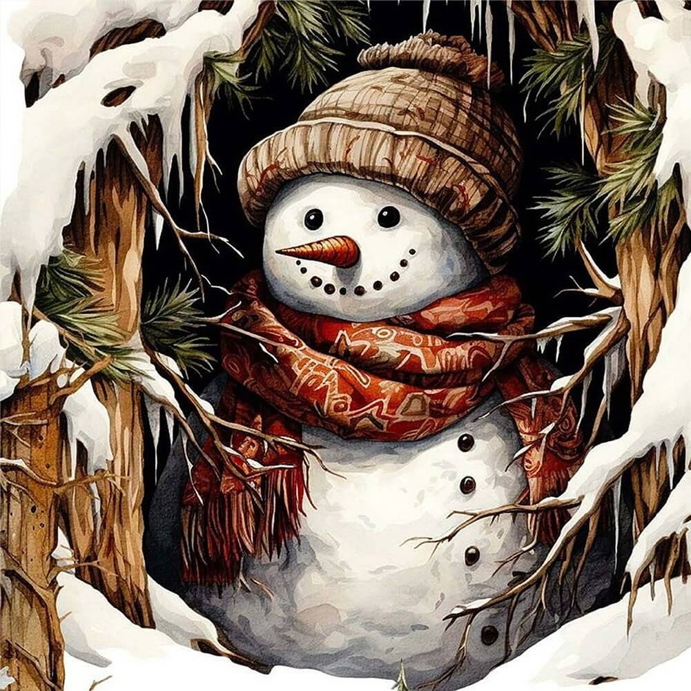 5D DIY Diamond Painting Kit - Full Round / Square - Snowman D