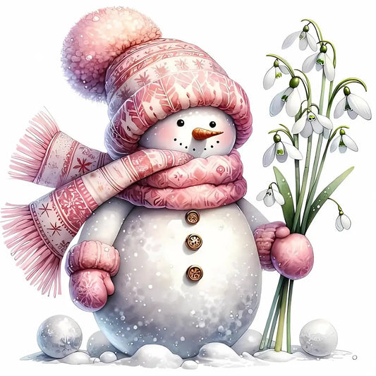 5D DIY Diamond Painting Kit - Full Round / Square - Snowman B