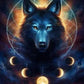 space wolf 5d diy diamond painting kit