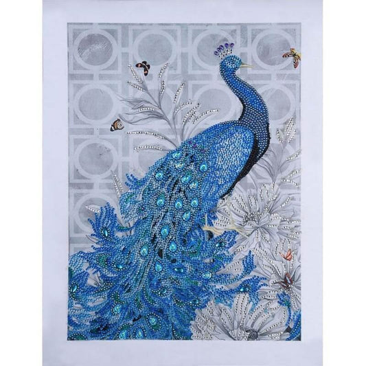 special shaped rhinestones peacock diamond painting kit