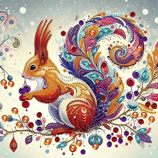 DIY Squirrel Crystal Rhinestone Diamond Painting Kit
