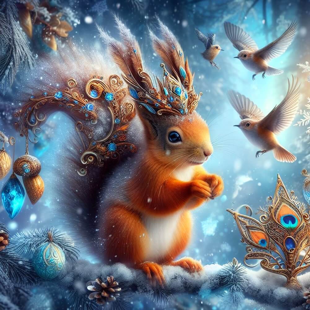 5D DIY Diamond Painting Kit - Full Round / Square - Squirrels