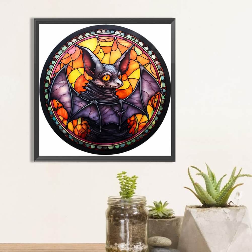 Stained Glass Bat DIY Diamond Painting