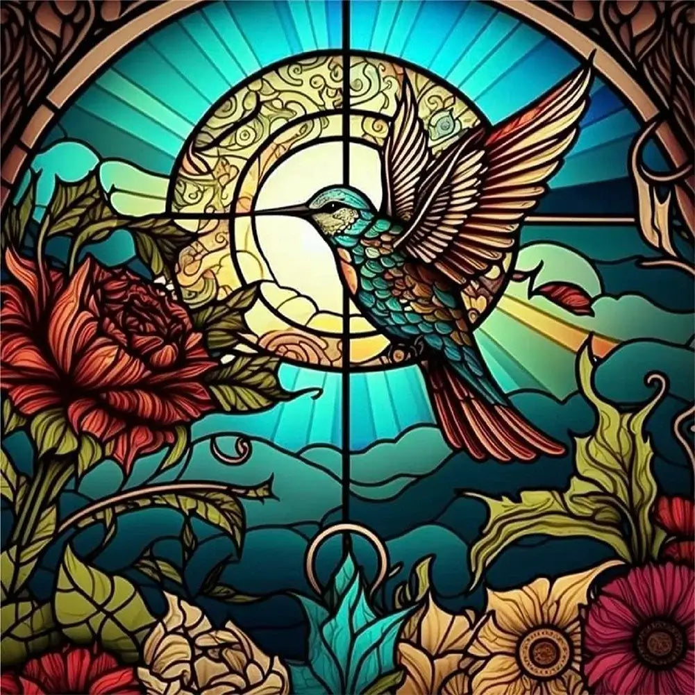 Stained Glass Bird Diamond Painting Kit - Full Round / Square
