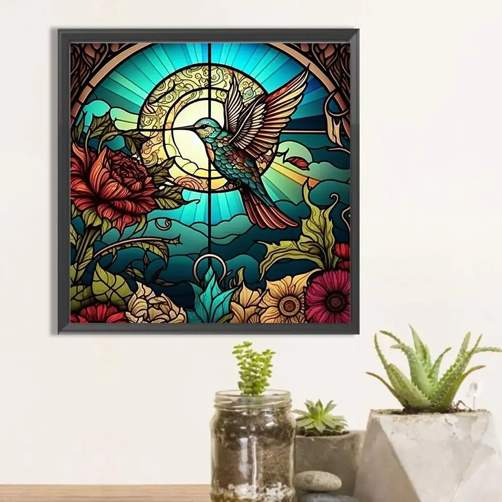 Stained Glass Bird Diamond Painting Kit