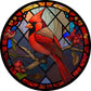 stained glass cardinal diamond art kit