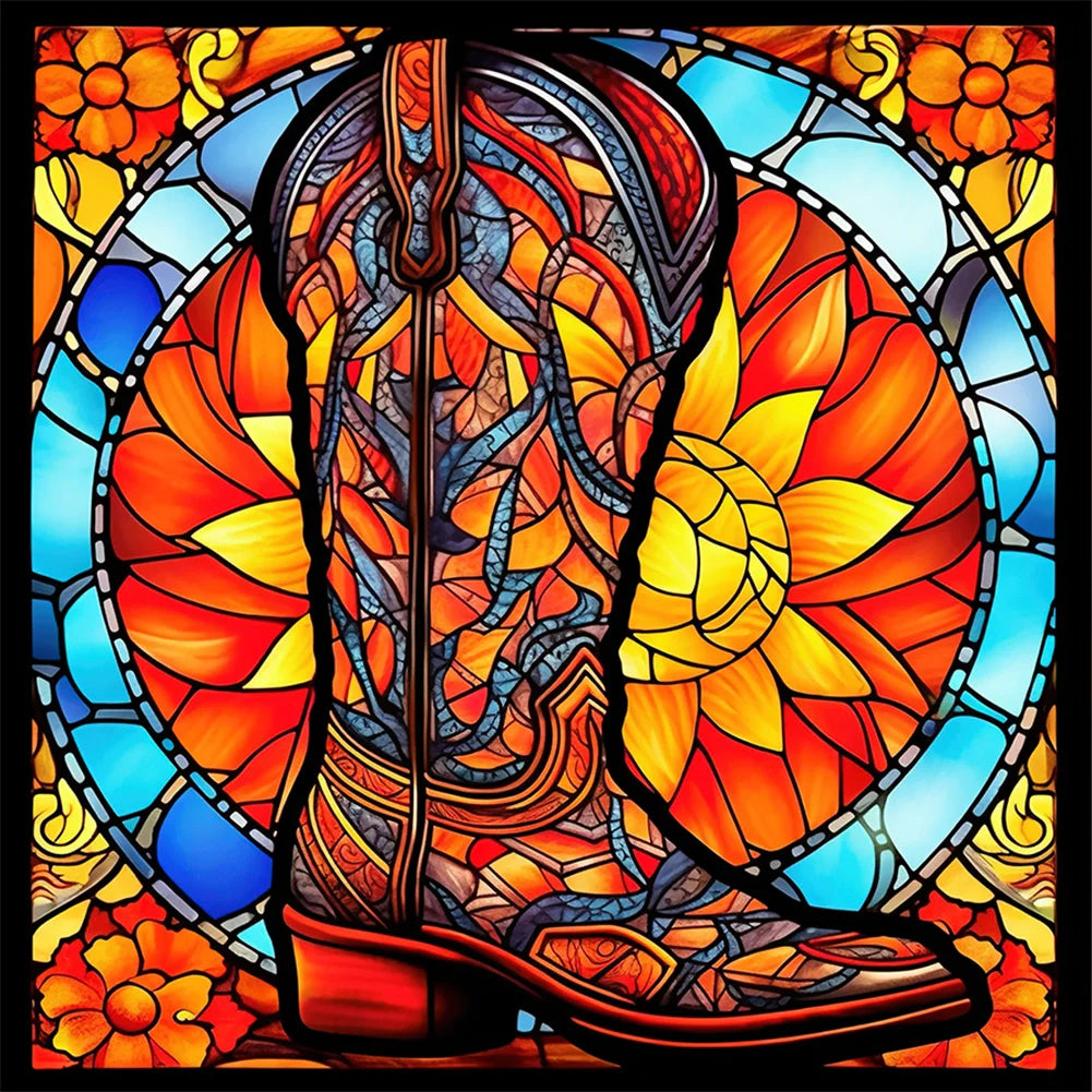 stained glass chelsea diamond art kit