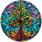 Diamond painting - Full Round / Square - Stained Glass Christmas Tree