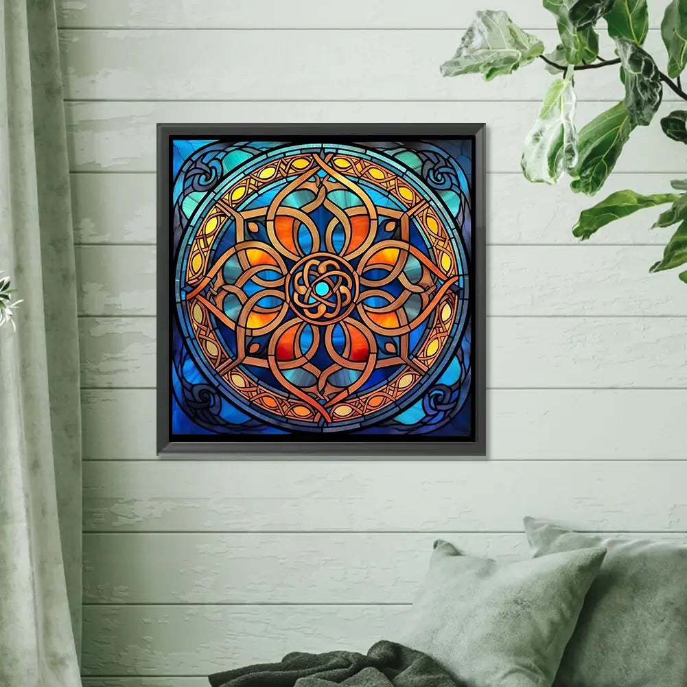 Datura Stained Glass 5D DIY Diamond Painting Kit