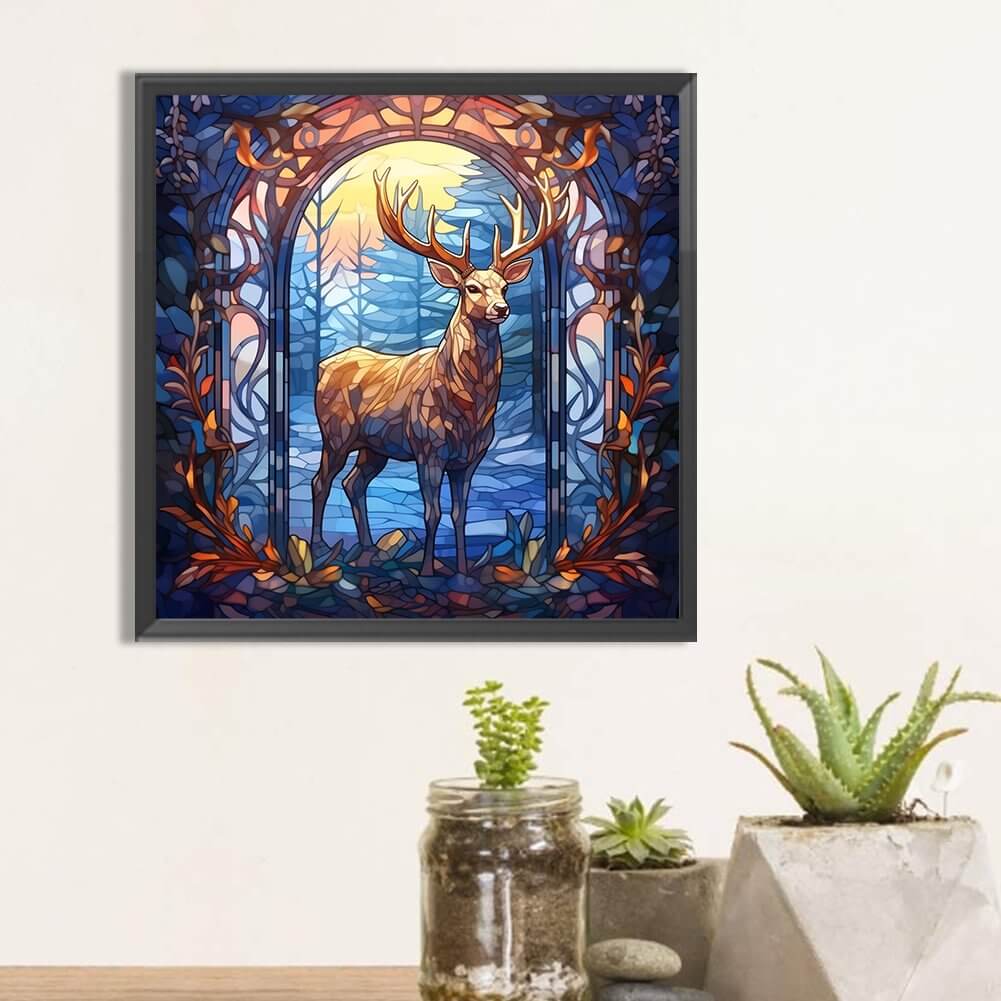 Stained Glass Elk DIY Diamond Painting