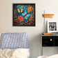 5D DIY Diamond Painting Kit Butterflies and Flowers Stained Glass