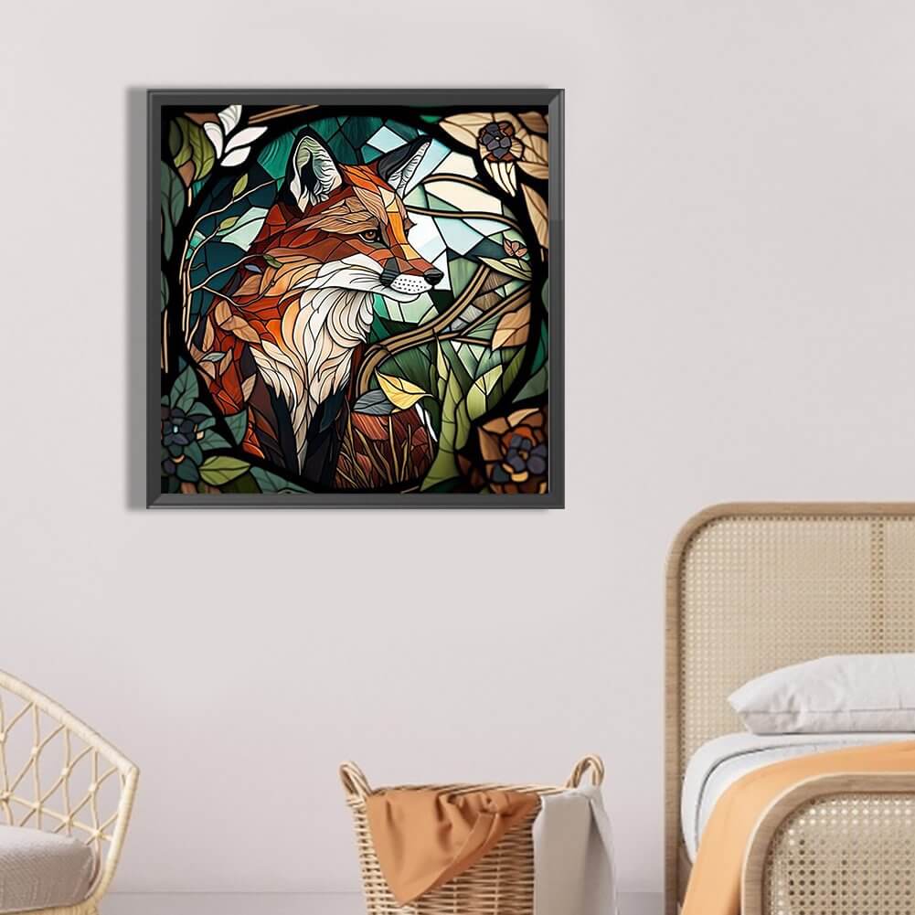 Stained Glass Fox 5D DIY Diamond Painting Kit
