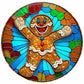 stained glass gingerbread man diamond painting