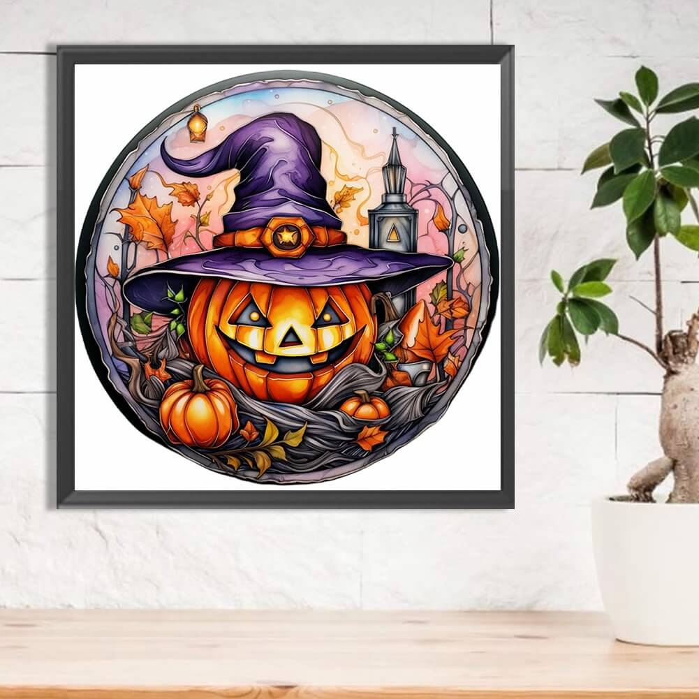 Stained Glass Pumpkin DIY Diamond Painting