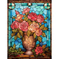 Flower Diamond Painting - Full Round / Square - Stained Glass Rose Vase B