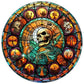 Halloween diamond painting - Full Round / Square - Stained Glass Skull B