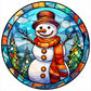Diamond painting - Full Round / Square - Stained Glass Snowman