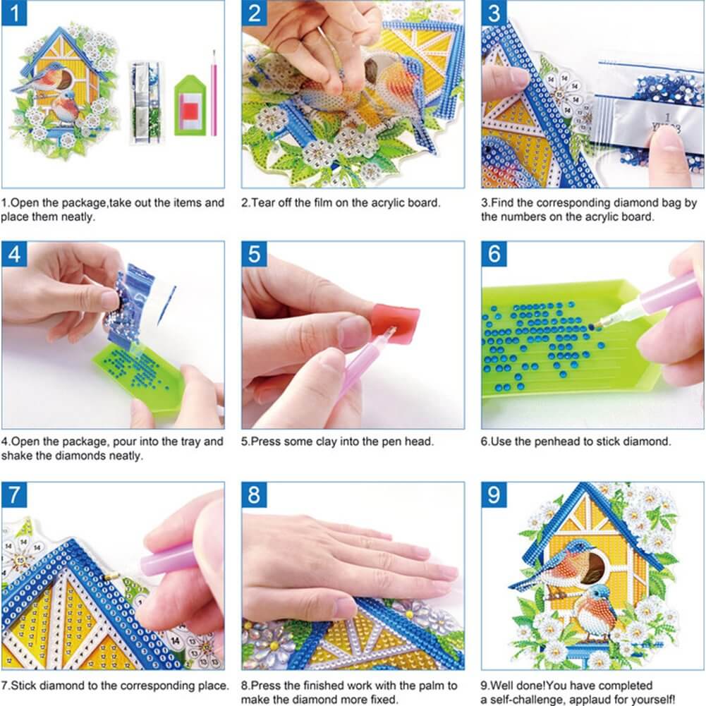 diamond art diy steps