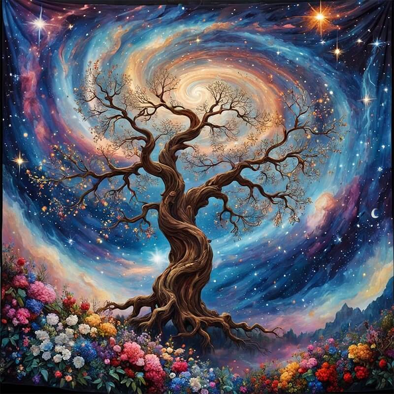 Starry Night Tree 5D DIY Diamond Painting