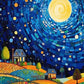 Starry Night Village 5D DIY Diamond Painting