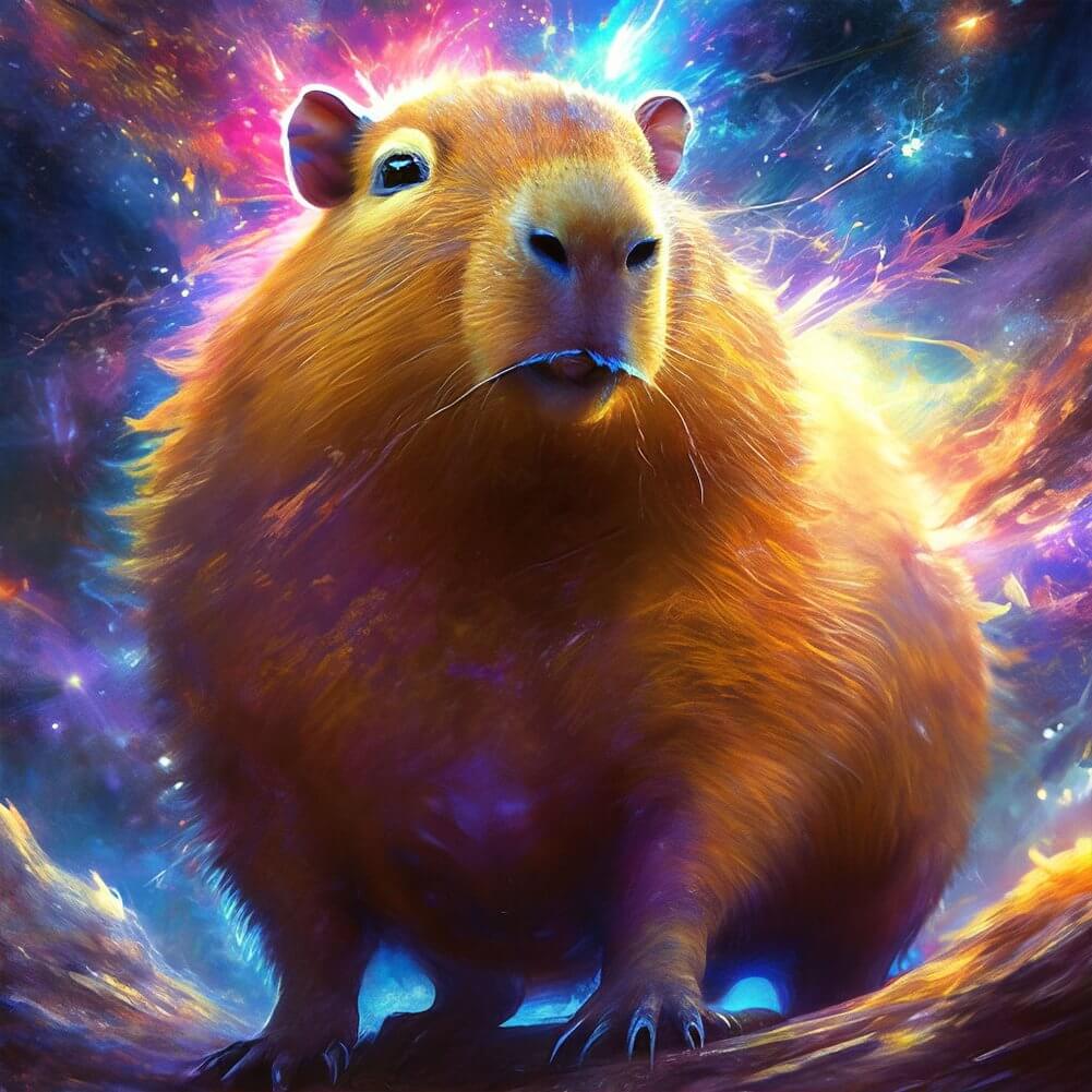 Starry River Capybara Diamond Painting Kit