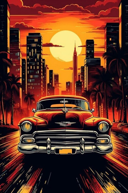 Car On Street 5D DIY Diamond Painting