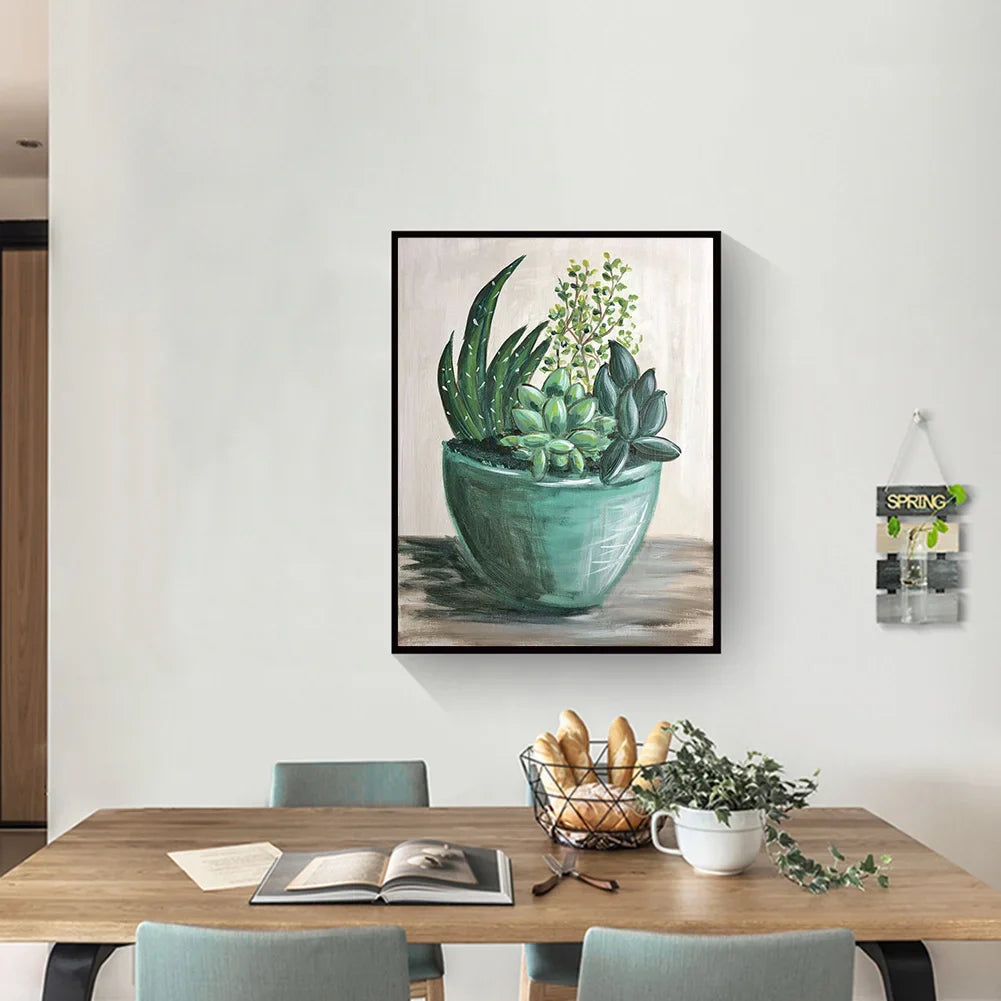 succulent plant diamond art