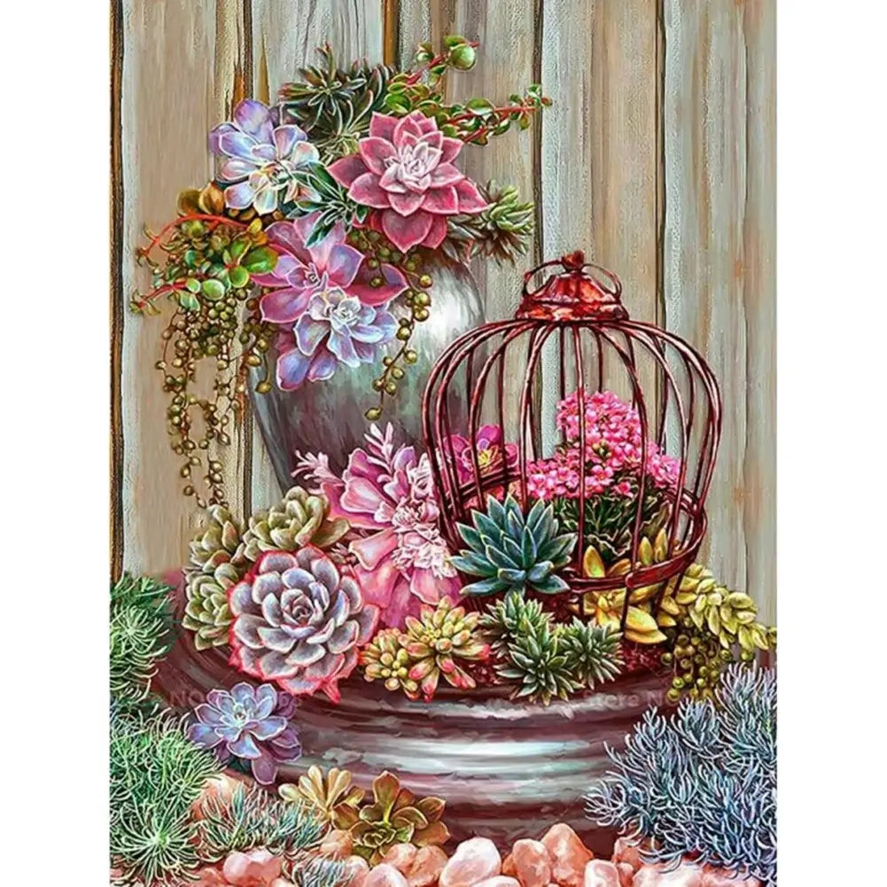 Diamond Painting - Full Round / Square - Succulent Plants