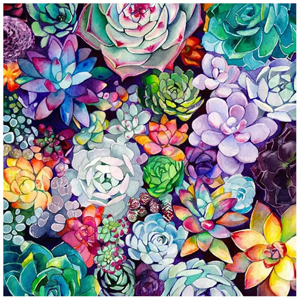 Diamond Painting - Full Round / Square - Succulents