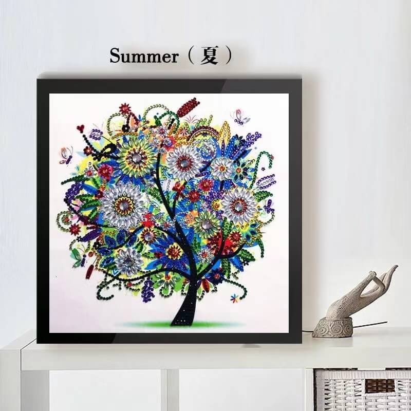 summer tree crystal rhinestone diamond painting